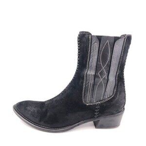 Alto Gradimento Black Leather Western Chelsea Boots EUR 39